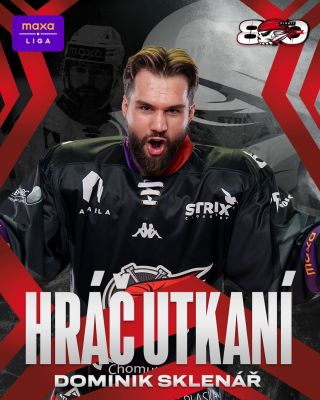Hráčem utkání s @hokejprerov jste zvolili střelce gólu Dominika Sklenáře. 🎯
