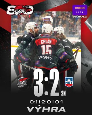 Nájezdové prokletí je prolomeno, proti @hstrebic jsme proměnili čtyři pokusy a bereme dva body za výhru 3:2. 🙌🏻